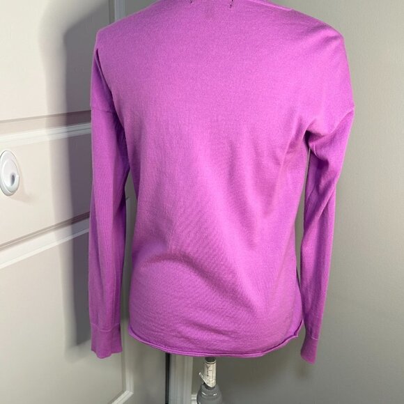 Banana Republic Womens Purple Wool Tie Front Sweater Size M EUC - Picture 2 of 2